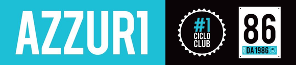 Het azzurri-logo staat op een blauwe en zwarte achtergrond