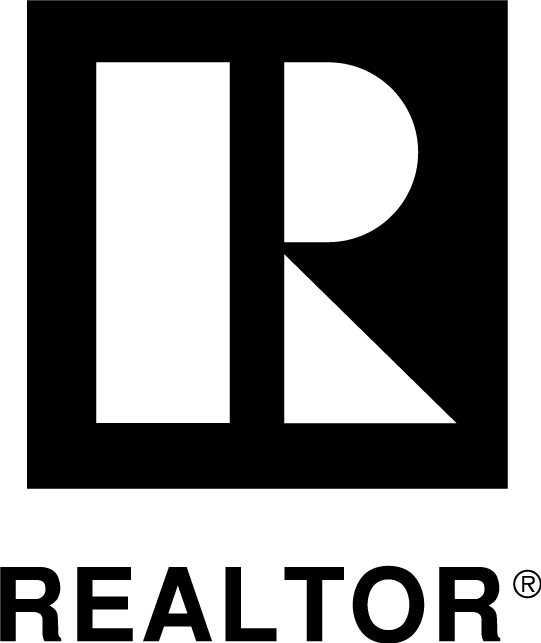 A black and white logo for a realtor company.