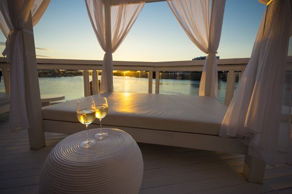 two glasses of white wine