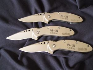 laser etched knives for groomsmen, grads and grampas