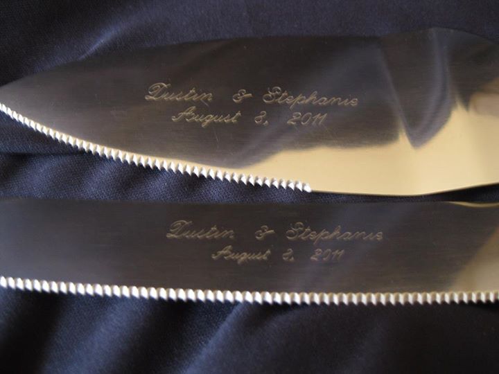 Wedding cake knife and server