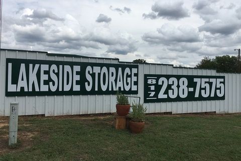 Storage - Long rows of closed storage bays with white doors in Fort Worth, TX