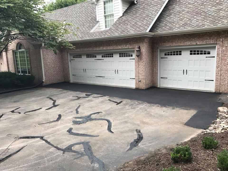 Residential Paving Service — Asphalt Crack Fill in Driveway in Omaha, NE