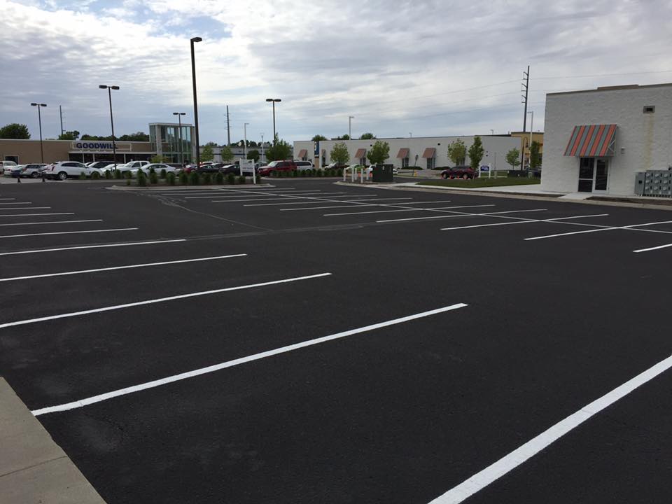 Parking Lot Striping Service — Sample Line Strip in Asphalt Surface in Omaha, NE