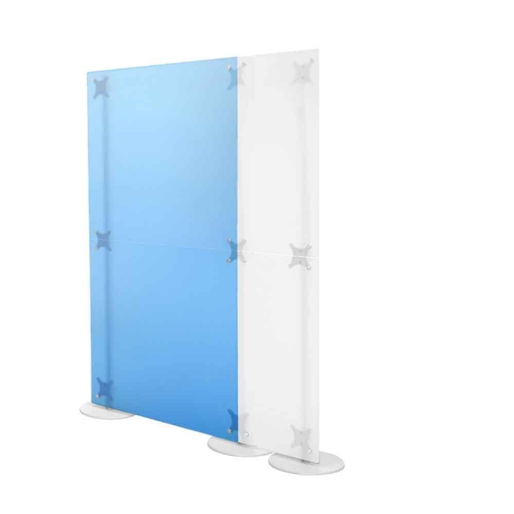 parete divisoria lineare autoportante bianco e blu