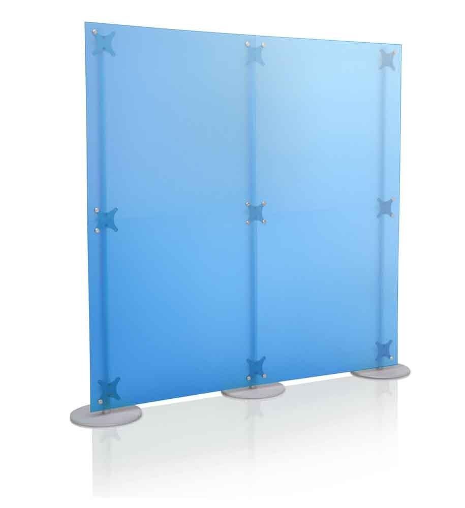 parete divisoria lineare blu 2 metri