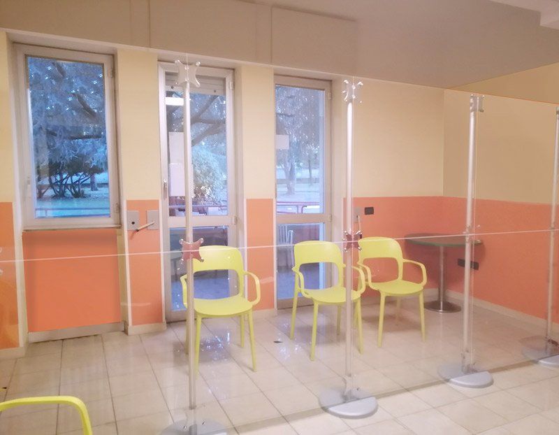 protective wall for interview boxes for the rsa
