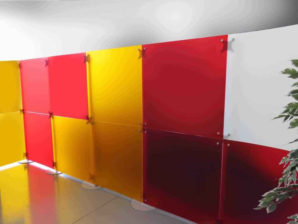 fondali per videocall webinar componibile a pannelli colorati