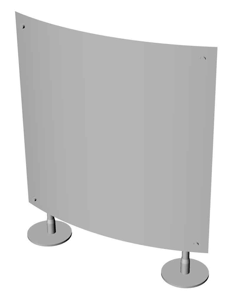 pareti basse curve divisori autoportanti