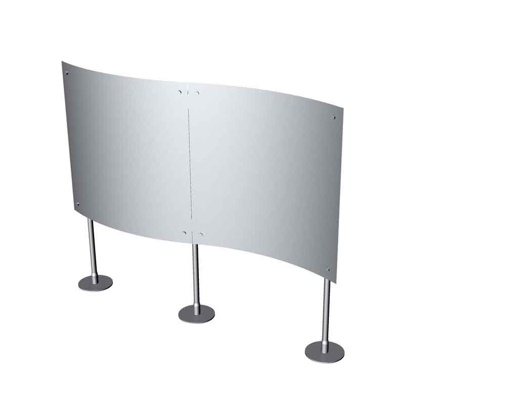 paretina curva bassa autoportante