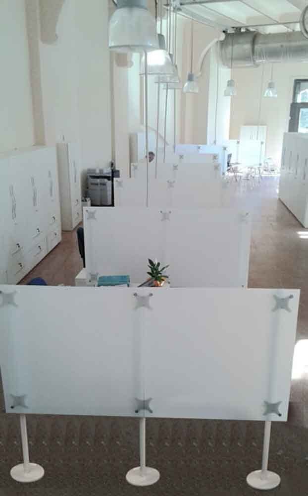 pareti divisorie mobili  h150cm per uffici open space