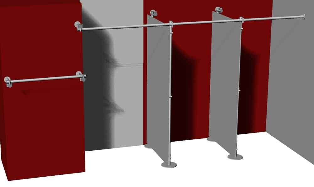pareti divisorie 'a cabina' spogliatoi