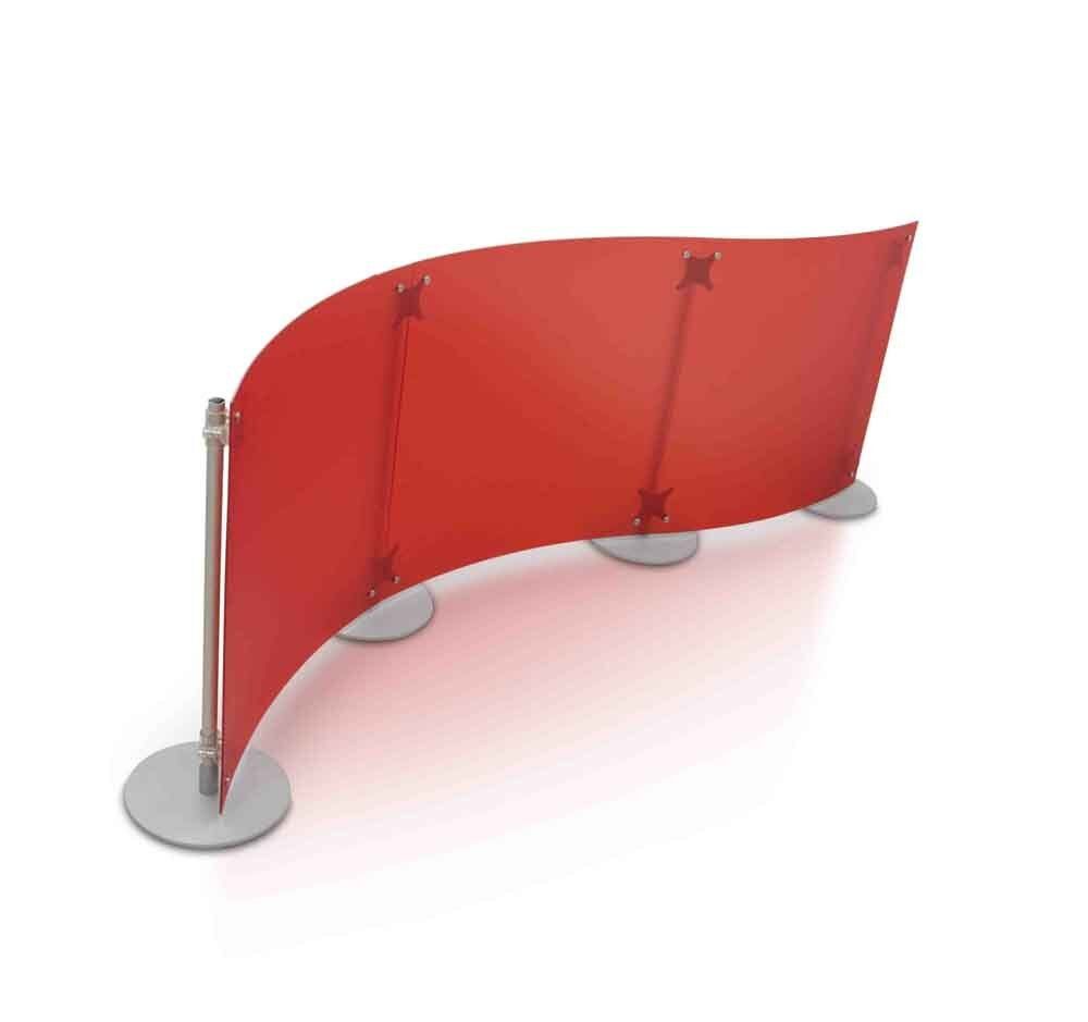 low colored curved walls