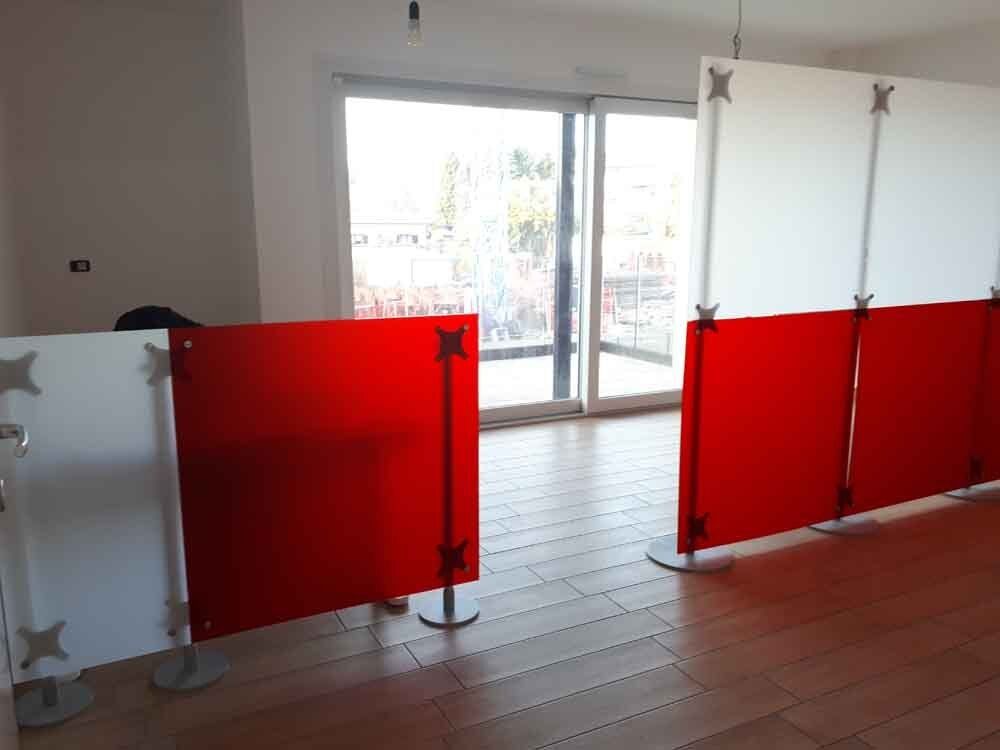 paretine dritte basse colore rosso