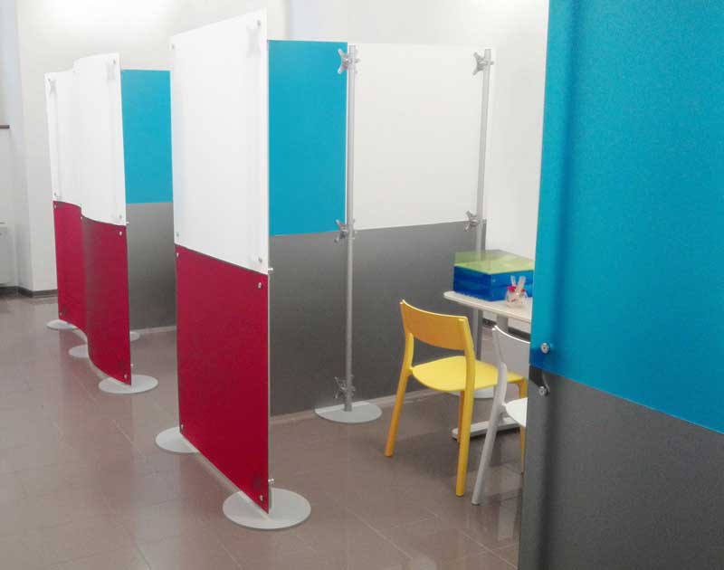 pareti divisorie 'a cabina'