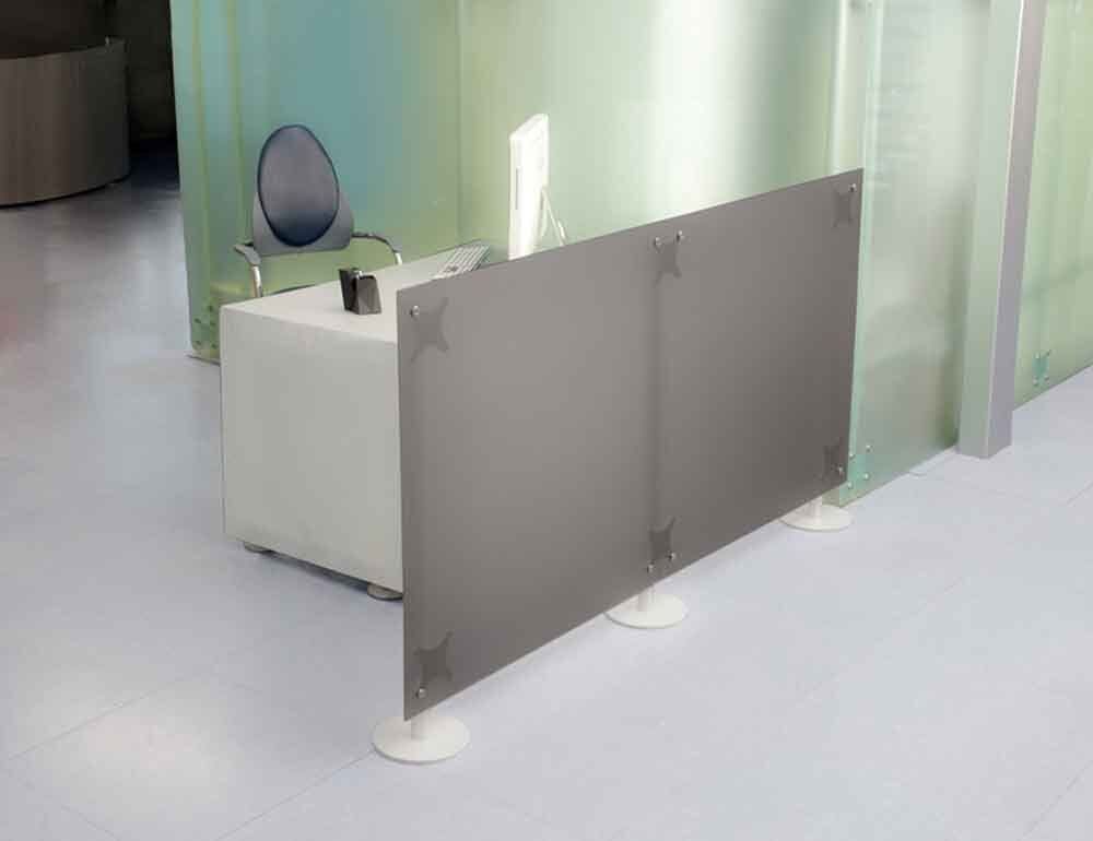 paretina dritta bassa scrivania colore grigio