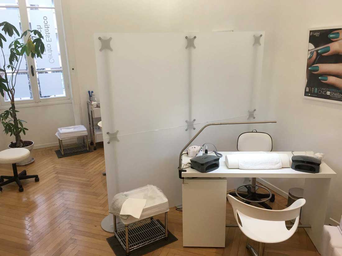 pannelli divisori per centri estetici