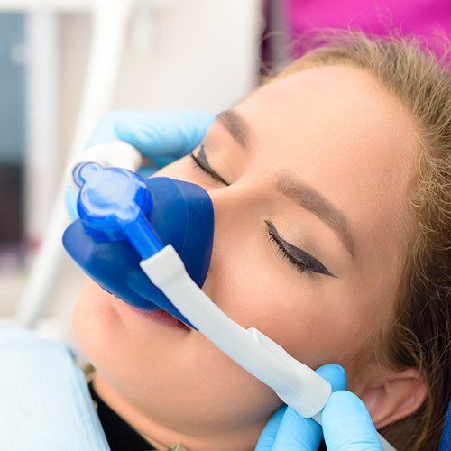 woman with a face mask on