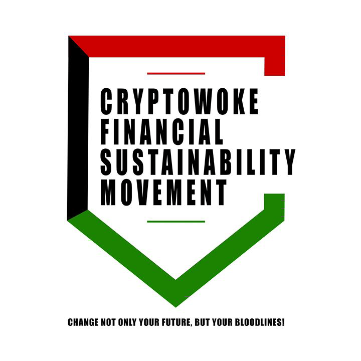 a logo for the cryptowoke financial sustainability movement