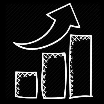 a hand drawn graph with an arrow pointing up .