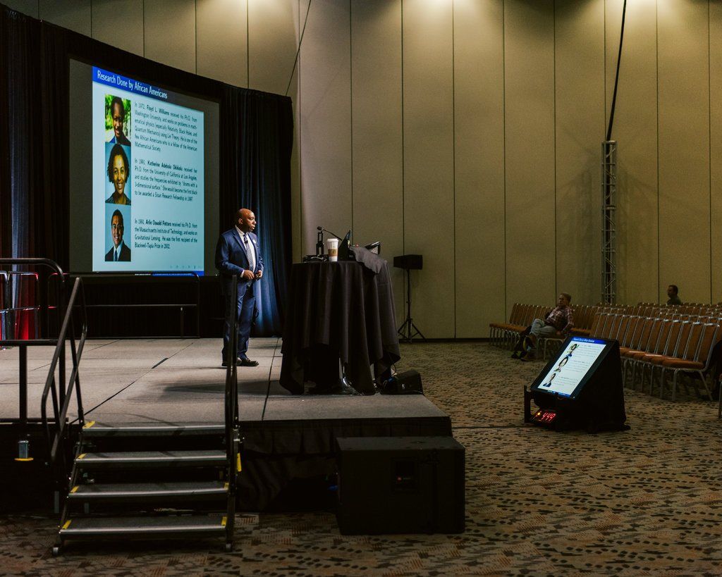 At the Baltimore conference, Dr. Goins delivered a keynote address titled “A Dream Deferred: 50 Years of Blacks in Mathematics.”