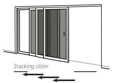 Stacking Security Doors