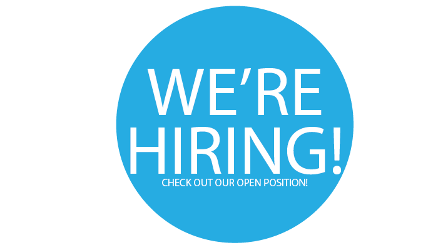 We're Hiring! blue badge