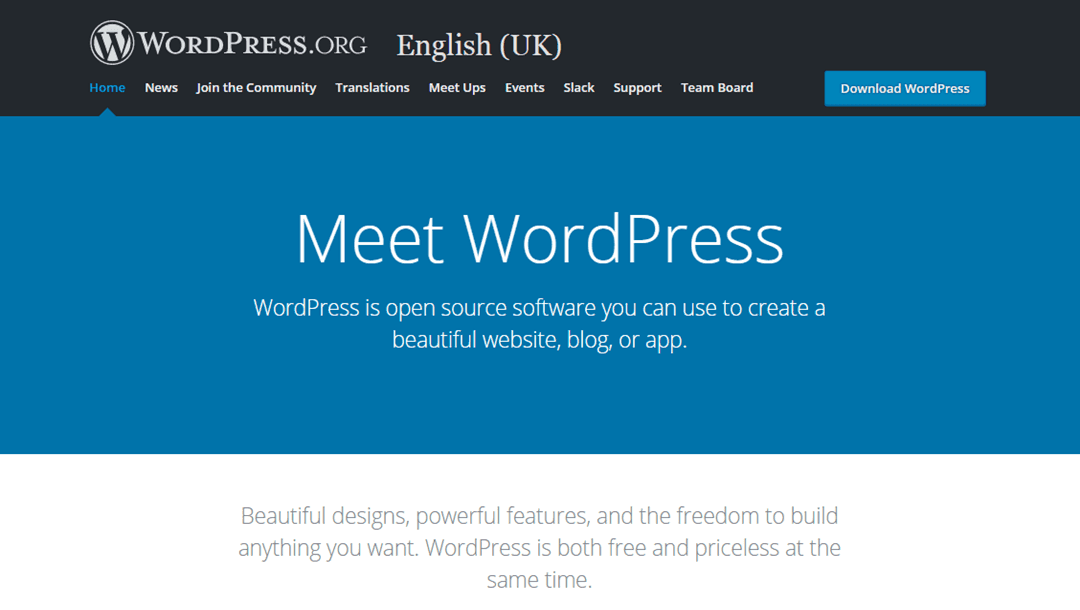 WordPress website
