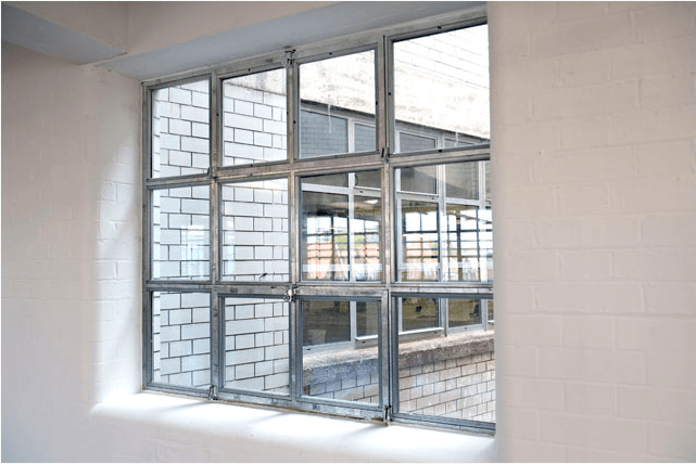 Metal window frame repaired
