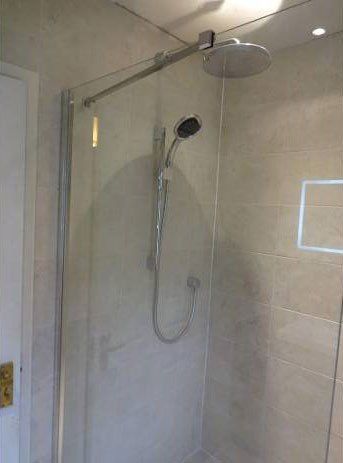 bathroom shower area