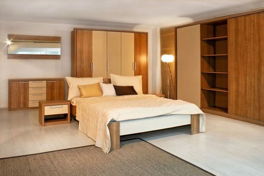 Modern bedroom of a luxury apartment