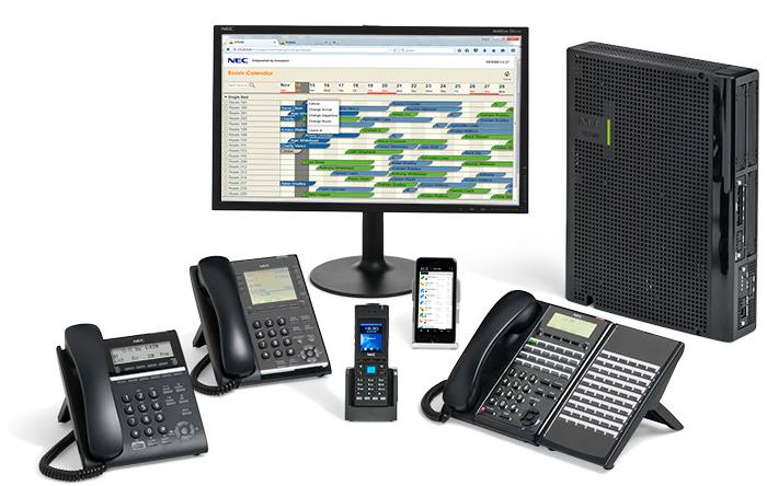 NEC SL2100 Phone System and associated Phones. NEC sl2100 phone system with three phones, a handset and a mobile.