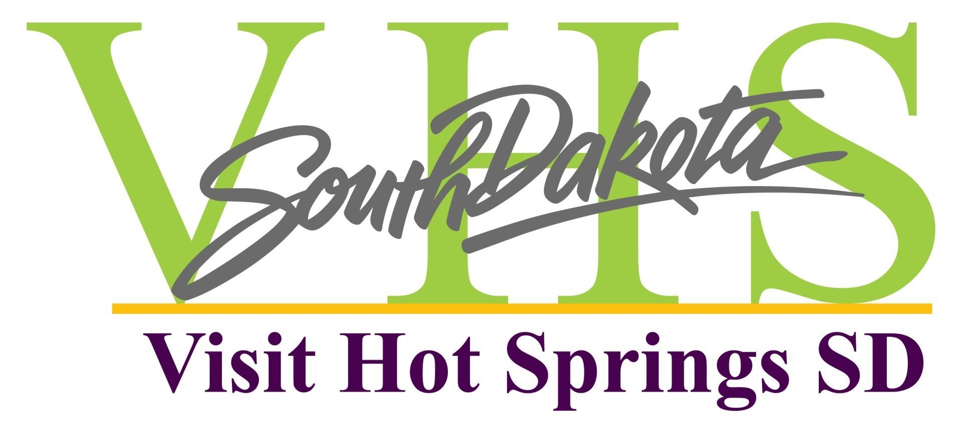 A logo for south dakota visit hot springs sd