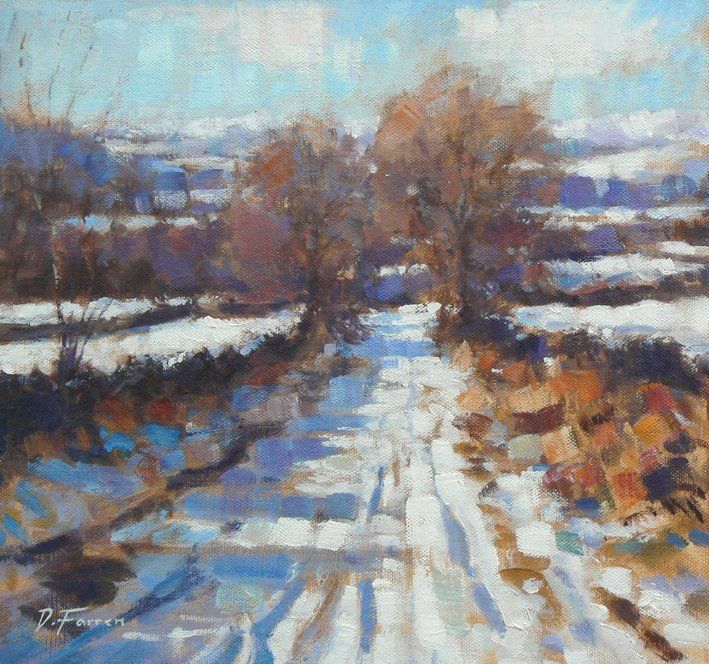 Lake District snow painting by David Farren