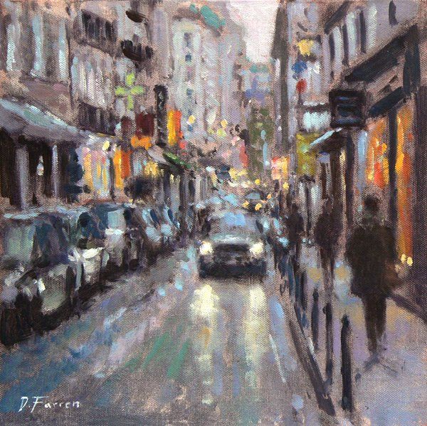 Painting of Rue de Seine in Paris by David Farren