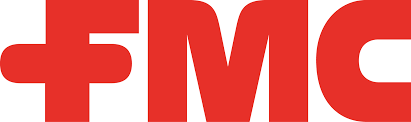 A red fmc logo on a white background.