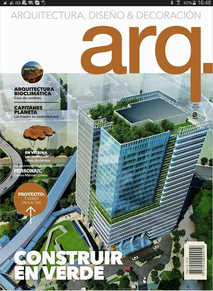 Una vista aérea de un edificio en la portada de una revista.