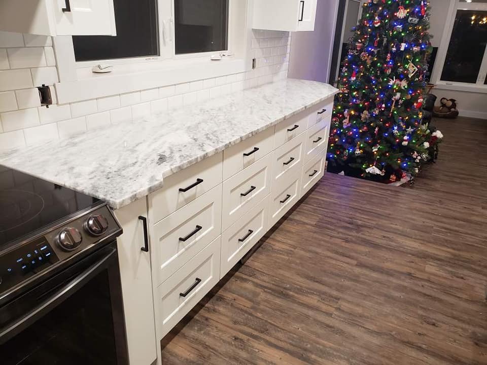 Marble kitchen countertop