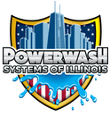 A logo for powerwash systems of illinois