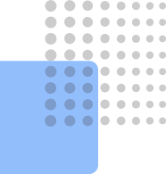 Abstract design with a blue rounded square overlaying a gray dotted grid background