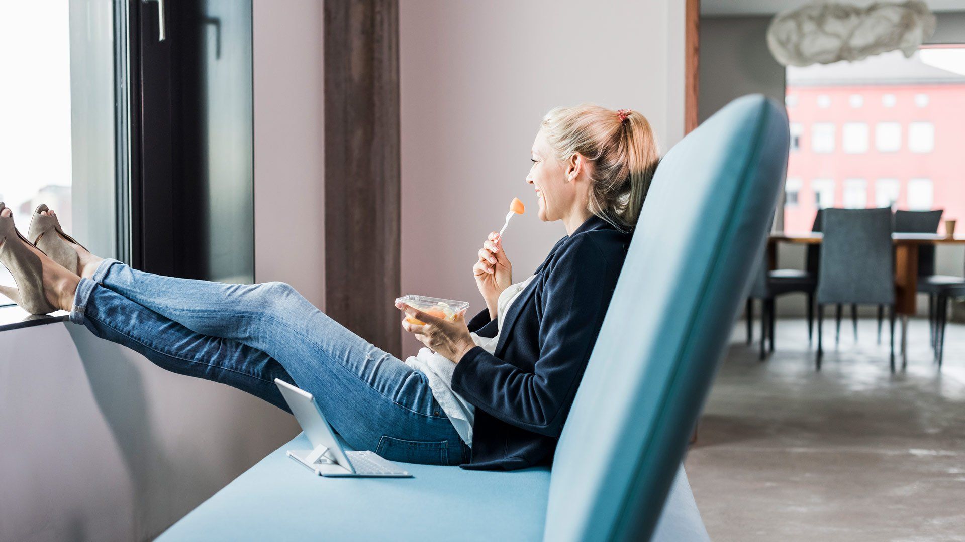 woman on chair
