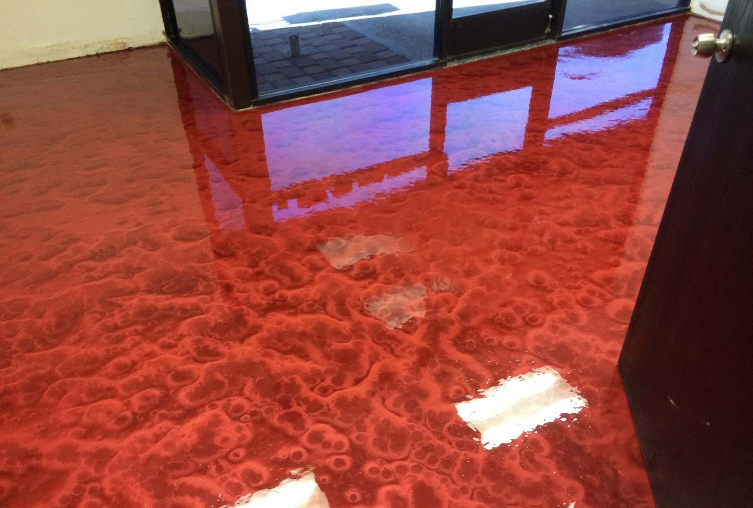 Urethane — Glossy Red Floor in Palm Desert, CA