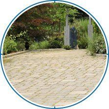 a beautiful driveway