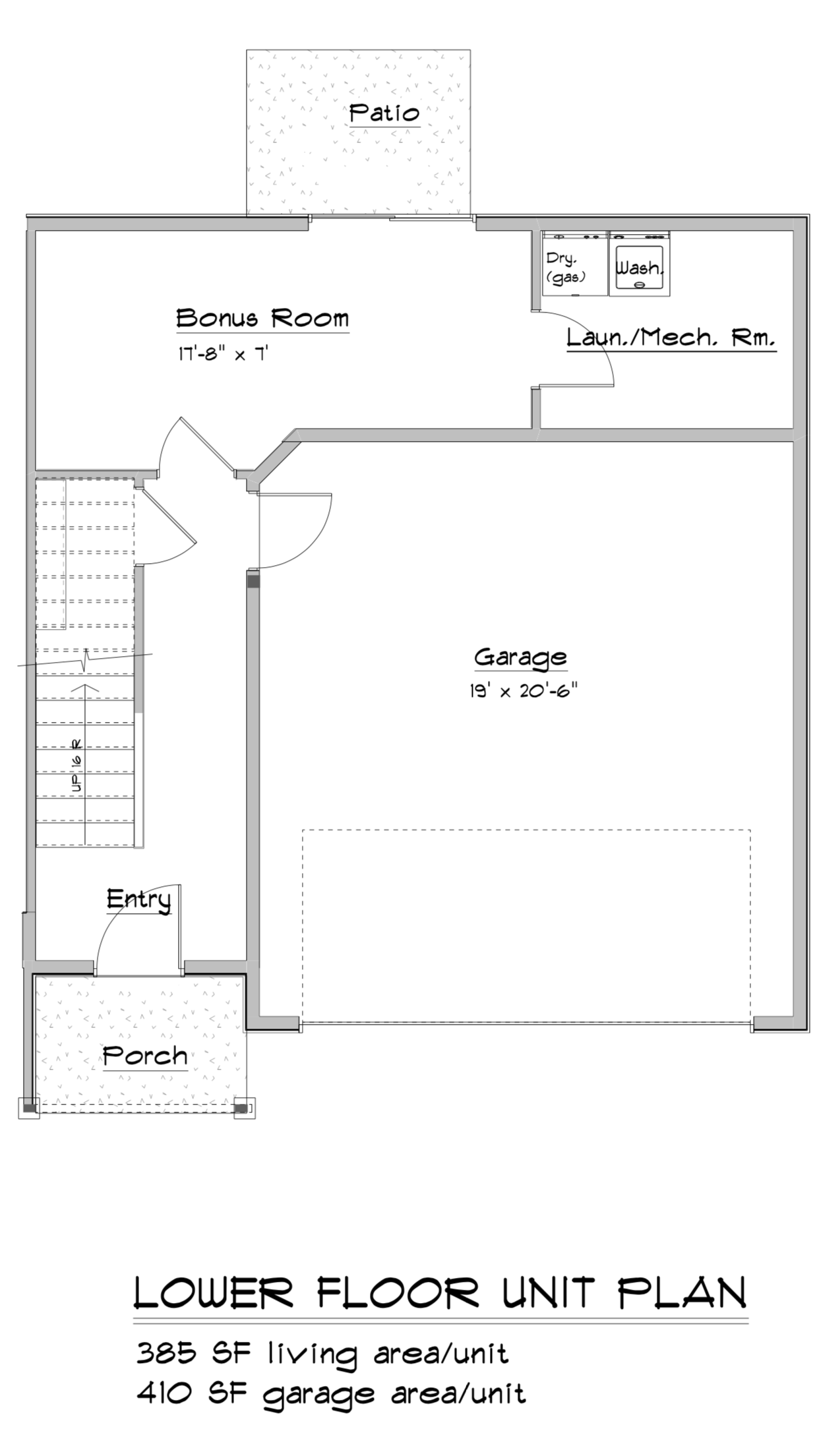 LOWER FLOOR UNIT PLAN
