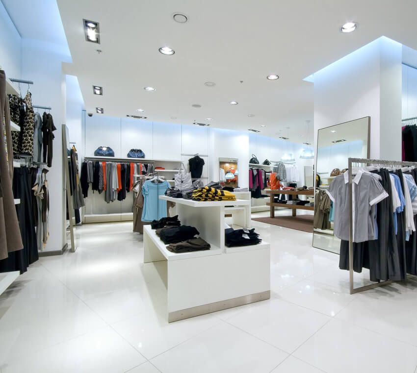 Interior of shopping mall