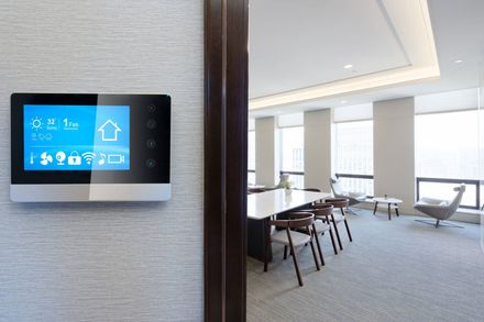 smart screen in modern office