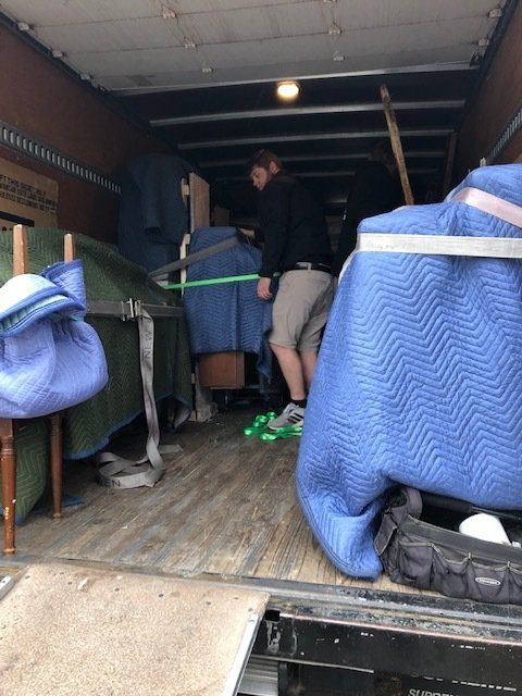 Tying Piano on Van — St. Louis, MO — A Piano’s Friend