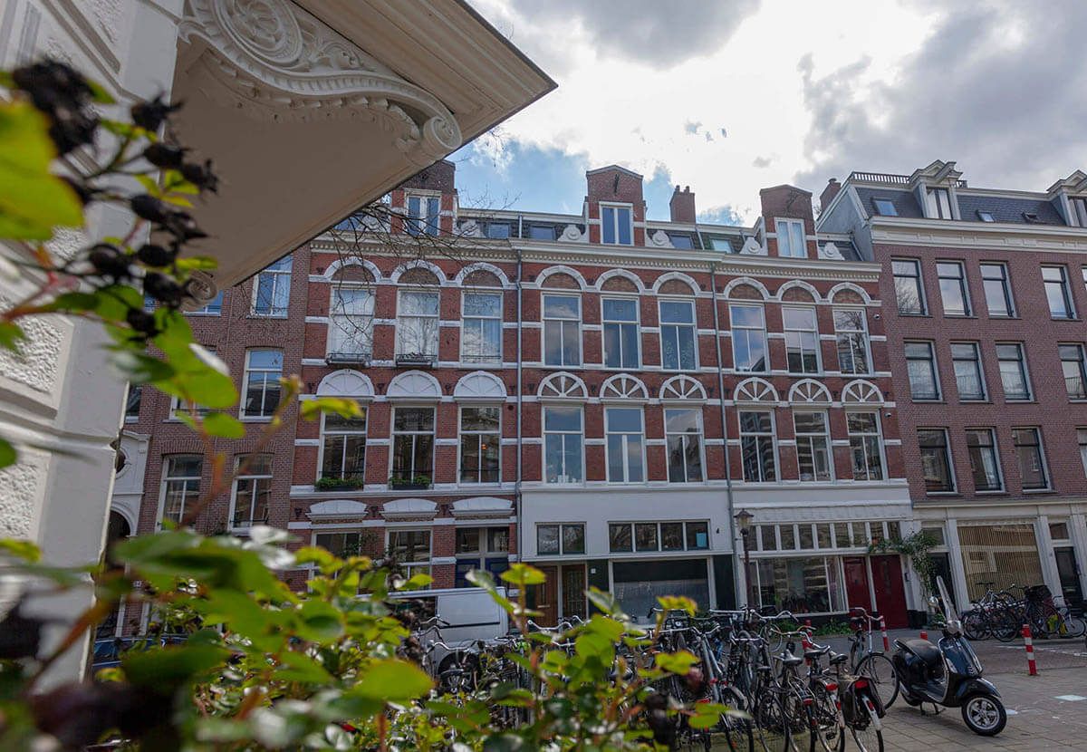 Closer shot at Building at Blasiusstraat Amsterdam