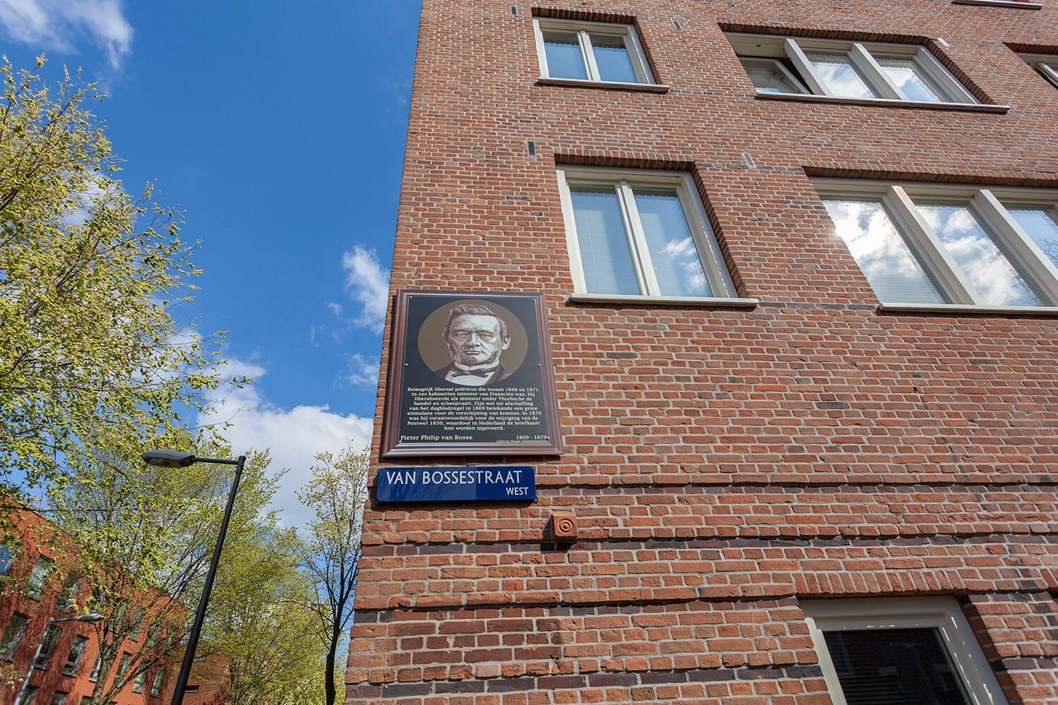 street sign of Van Bossenstraat Amsterdam