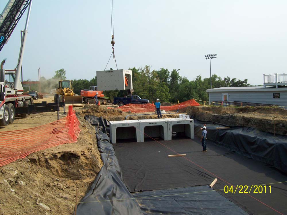 Excavation Site, Ciesla Construction Corp. in Sturbridge, MA becker college detention system 2011-2012